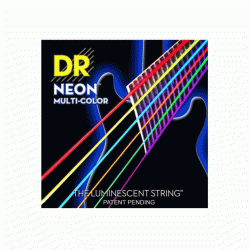 DR Neon Multi Colour Electric Guitar Strings 10-46