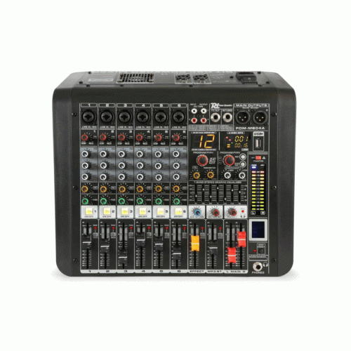 PDM M604A Powered Music Mixer 6-Ch Dsp/Bt/Usb/Mp3 - Image 2
