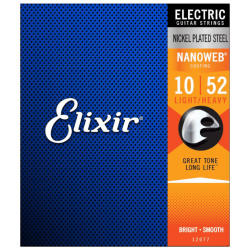 Elixir Nanoweb Light Top Heavy Bottom Electric Guitar Strings (.010 - .052)