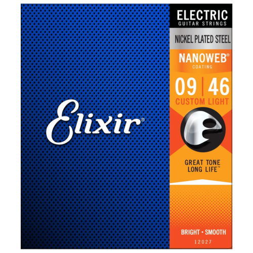 Elixir Nanoweb Custom Light Electric Guitar Strings (.009 - .046)