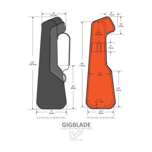 GRUV Gigblade 2 For Electric Bass Guitar Black - Image 3