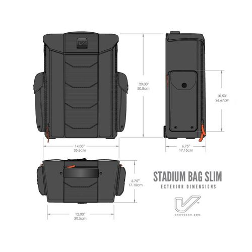 GRUV GEAR BAG STADIUM SLIM BLACK - Image 5