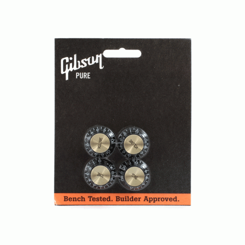 Gibson Part Knob Top Hat Black with Silver