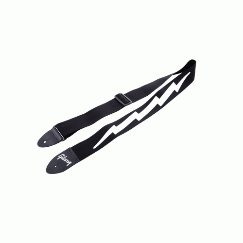 Gibson Accessories Lightning Bolt Style Guitar Strap - Jet Black