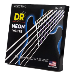 DR Neon White Electric Guitar Strings – 10-46 Gauge