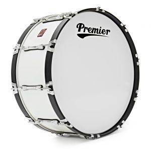 Premier 26 x 10 inch Traditional Series Marching Bass Drum - White