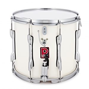 Premier Marching Traditional 14 x 12 inch Snare Drum, White - Double Snare Wire