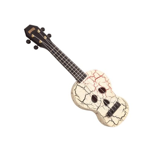Mahalo Soprano Skull Ukulele – White