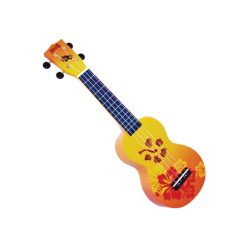 Mahalo Soprano Ukulele Hibiscus – Orange Burst