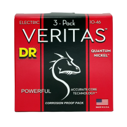 DR Strings VTE-10 Veritas 10-46 Guitar Strings - 3 Pack
