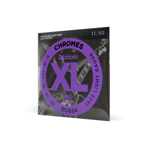 D'addario ECG24 Flat Wound Chrome Guitar Strings 011-050 - Image 2