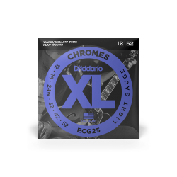 D'addario ECG25 Flat Wound Chrome Guitar Strings 012-052