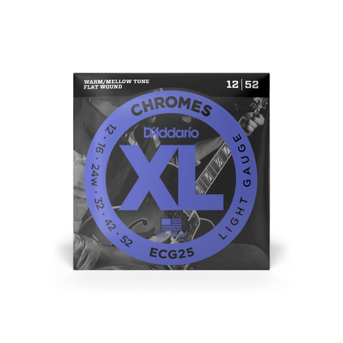 D'addario ECG25 Flat Wound Chrome Guitar Strings 012-052