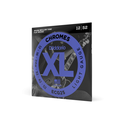 D'addario ECG25 Flat Wound Chrome Guitar Strings 012-052 - Image 2