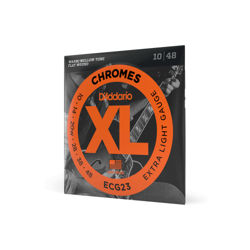 D'addario ECG23 Flat Wound Chrome Guitar Strings 010-048 - Image 2