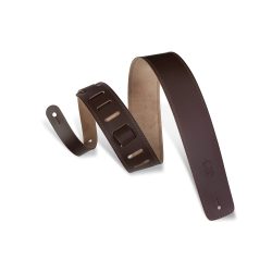LEVYS STRAP 2.5" LEATHER DARK BROWN