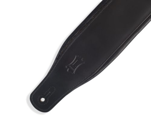 Levys Strap 3" Leather Padded Strap Black - Image 3