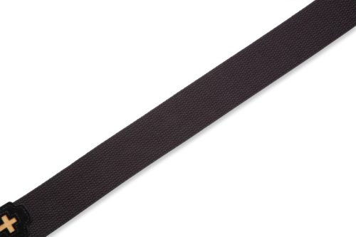 Levys Strap 2" Guitar Strap – Cross Inlay – Tan Guitar Strap – MC8C-Black - Image 4
