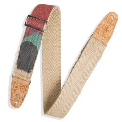 Levys Strap 2" Guitar Strap Sunset Hemp Natural, Multi 2 – MH8P-003