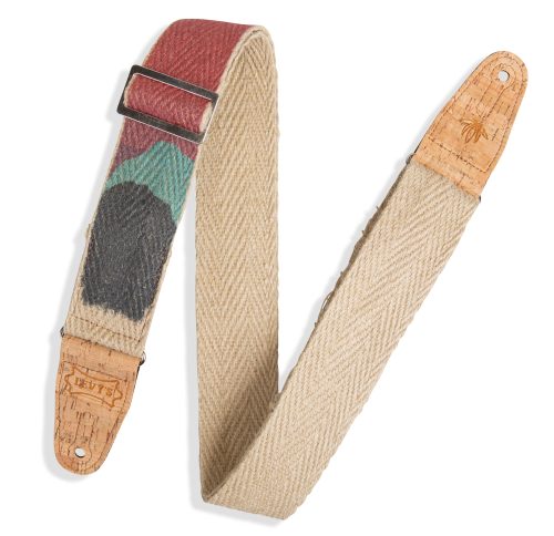 Levys Strap 2" Guitar Strap Sunset Hemp Natural, Multi 2 – MH8P-003