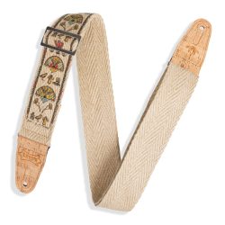 Levys Strap 2" Guitar Strap Egyptian Hemp Natural, Multi 2 – MH8P-004