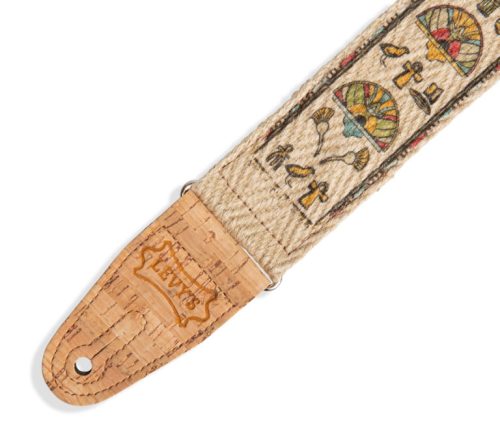 Levys Strap 2" Guitar Strap Egyptian Hemp Natural, Multi 2 – MH8P-004 - Image 2