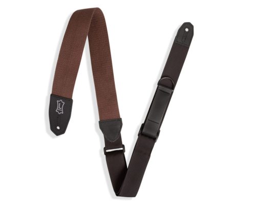 Levys Strap 2" Guitar Strap Right Height Standard Cotton Brown 2 – MRHC-Brown