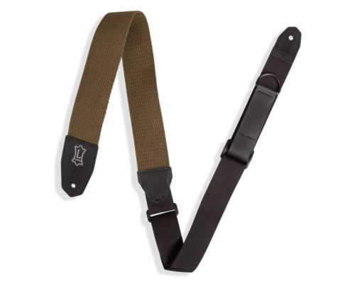 Levys Strap 2" Guitar Strap Right Height Standard Cotton Green 2 – MRHC-Green