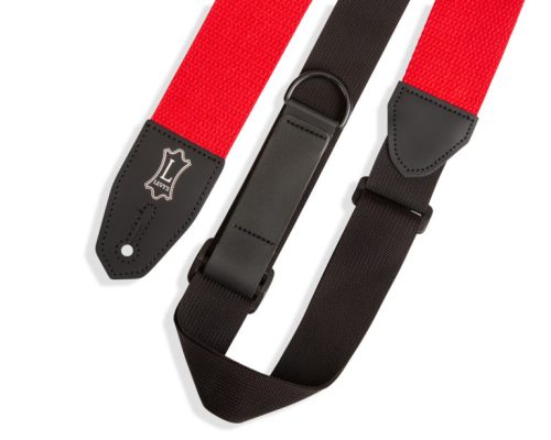Levys Strap 2" Guitar Strap Right Height Standard Cotton Red 2 – MRHC-Red - Image 2