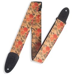 Levys Strap 2" Guitar Strap Wildflower Cork Red, Cream Black, Natural 2 – MX8-001