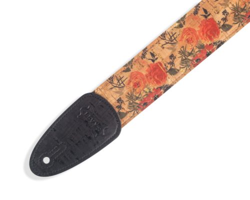 Levys Strap 2" Guitar Strap Wildflower Cork Red, Cream Black, Natural 2 – MX8-001 - Image 2