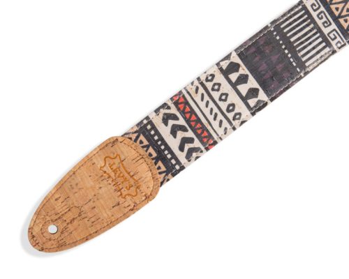 Levys Strap 2" Guitar Strap Zanzibar Cork White, Black, Red, Blue 2 – MX8-002 - Image 2