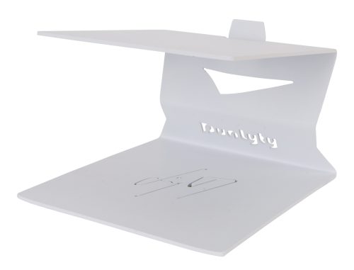 Dualyty 345 Mild Steel Desktop Monitor Stand Pair (White)