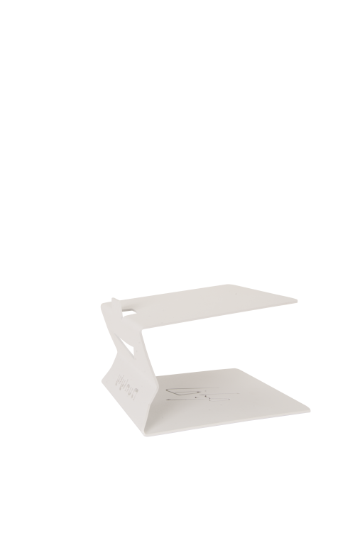 Dualyty 345 Mild Steel Desktop Monitor Stand Pair (White) - Image 6