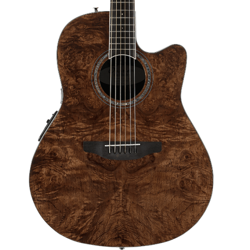 Ovation Celebrity Standard® CS24P Exotic Mid Depth Dark Nutmeg on Exotic Burled Maple Acoustic Guitar