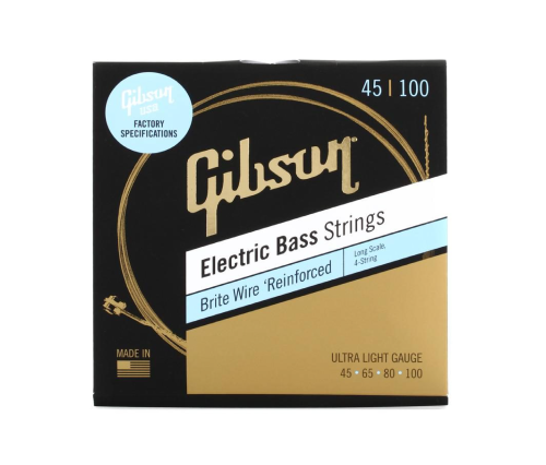 Gibson 4string Brite Wire Electric Bass Strings Long Scale 45-100