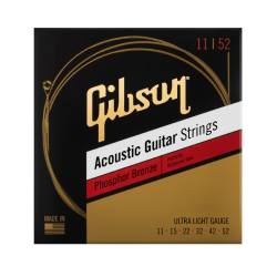 Gibson SAG-PB11 Ultra-Light Phosphor Bronze Acoustic Guitar Strings 11-52