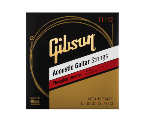 Gibson SAG-PB11 Ultra-Light Phosphor Bronze Acoustic Guitar Strings 11-52