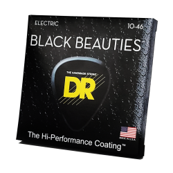 DR Strings BKE-10 Black Beauties K3 Coated Electric Guitar Strings - .010-.046 Medium