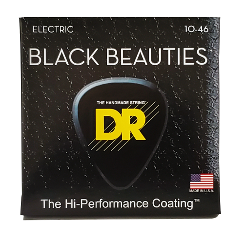 DR Strings BKE-10 Black Beauties K3 Coated Electric Guitar Strings - .010-.046 Medium - Image 2