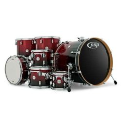 PDP Concept Maple Shell Pack 7-Piece Kit (Red to Black Fade)