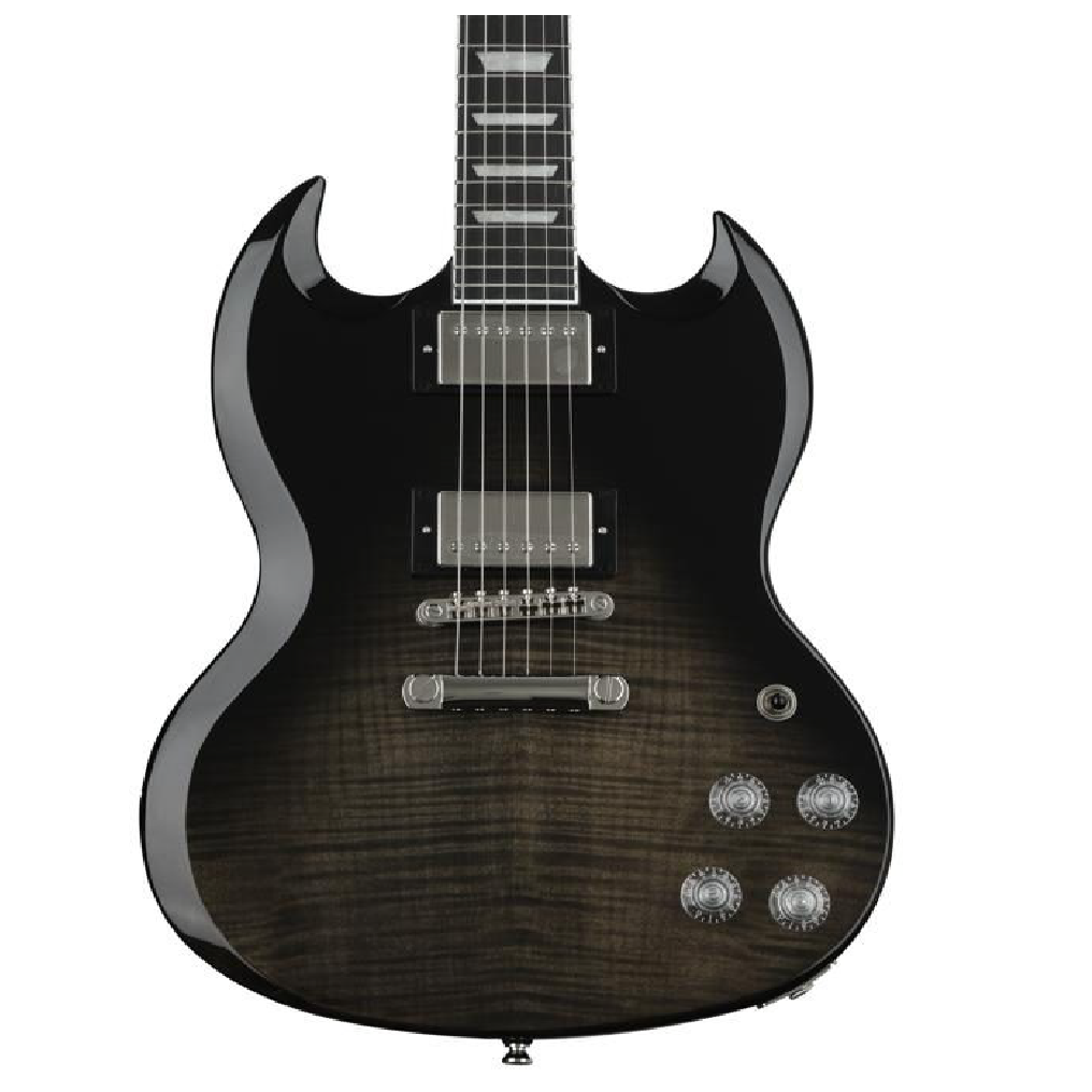 Electric　Marshall　Trans　Fade　Black　Modern　Guitar　Figured　Music　Epiphone　SG