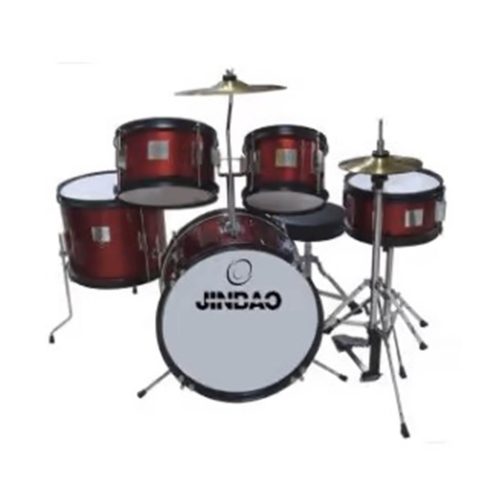 Jinbao Junior 5 Piece Drum Set - Wine Red