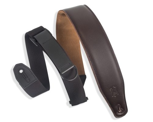 Levy's MRHGS-DBR Garment Leather Guitar Strap - Dark Brown