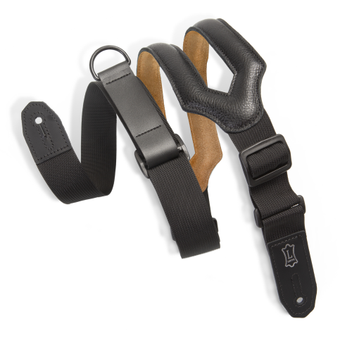 Levy's MRHSS-BLK 3" Wide Right Height Guitar Strap - Black