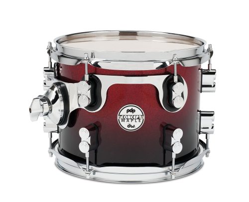 PDP Concept Maple Shell Pack 7-Piece Kit (Red to Black Fade) - Image 3