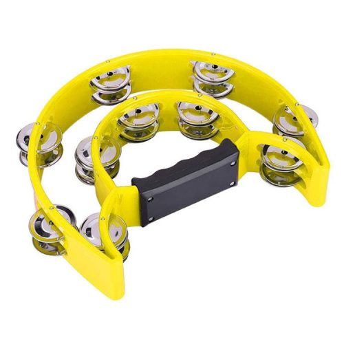 Santa Fe Tambourine - Double Half Moon Yellow