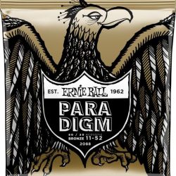 Ernie Ball 2088 Light Paradigm 80/20 Bronze Acoustic Guitar Strings - .011-.052