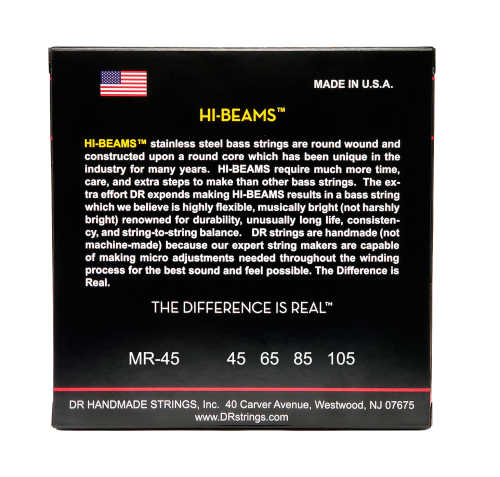 DR Strings HI BEAMS 4 String Bass Medium Gauge - 45-105 - Image 3