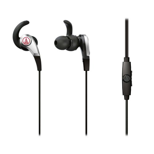 Audio-Technica SonicFuel In-Ear Headphones with In-Line Mic & Control, Black
